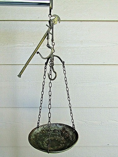 Antique brass hanging - antique, balance