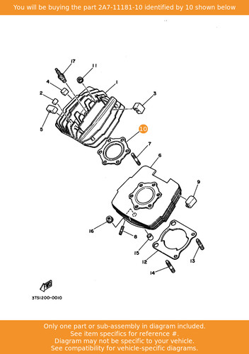 Yamaha gasket cylinder - yamaha, head