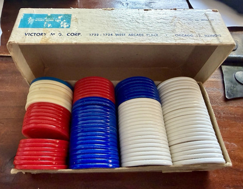 Vintage victory poker chips - vintage,