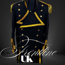 Custom Black & Gold Military Offcer Tailcoat – Vintage Inspired Formal Uniform 