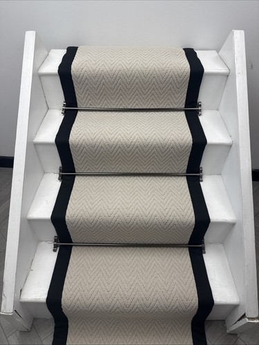 Herringbone carpet stair - carpet,