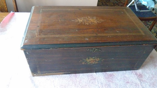 Antique rosewood box - rosewood,