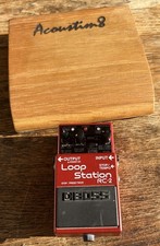 Boss RC-2 Loop Station Guitar Effects Pedal & Acoustim8 Stomp Box Wooden 