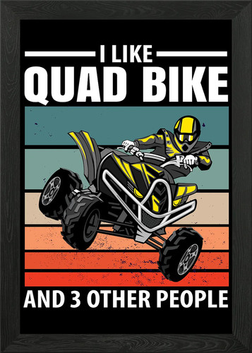 Quad bike atv rider - quad, framed