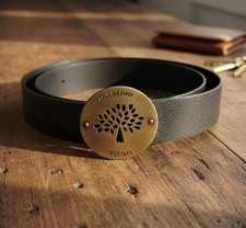 Mulberry Belt In Black with Elegant Tree Buckle 105cm