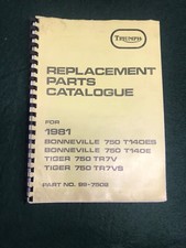 Triumph Parts Catalogue Book 1981 T140ES T140E TR7C TR7VS Original Used