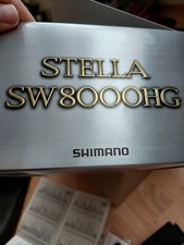 Shimano Stella SW8000HG Fishing Reel box only with Right Hand Wind Shaft & More