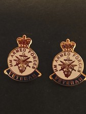 Veteran Forces pin badge X2