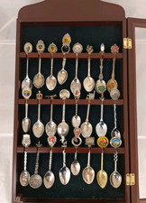 Collection of Spoons and Display Rack. Vintage and Rare. Silver Plated EPNS.