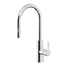 Pull Out Kitchen Tap Mixer Chrome Single Lever Swivel Spout Contemporary Faucet