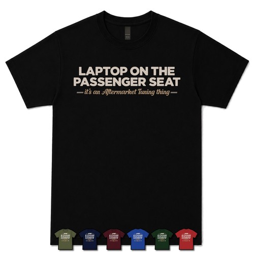 Laptop the passenger seat - on,