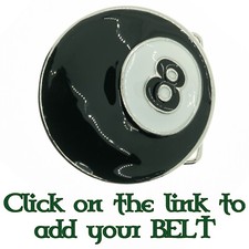8 ball Enamel Belt Buckle Eight Pool Billiard Snooker Table Biker Gambler