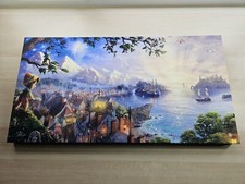 Thomas Kinkade Disney Pinocchio Wishes Upon A Star - 16 x 31 Inches Print Canvas