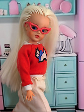 NO DOLL Vtg Style Red Cat Eye