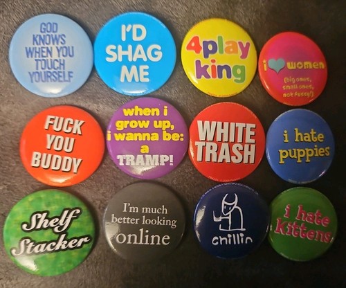 12x adult badges shelf - 12x, badges,