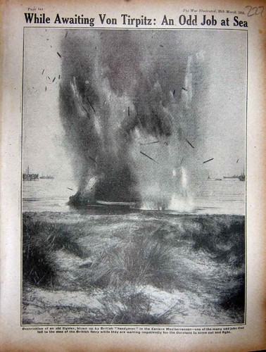 Old antique print 1916 ww1 - print,