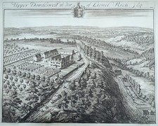 Antique Print UPPER DOWDESWELL, Nr Cheltenham, Gloucestershire Original KIP 1768