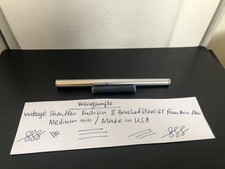 Vintage Sheaffer Fashion 11 Brushed Steel GT Fountain Pen with Cartridge