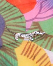 Vintage 1950s Sterling Silver Dog Brooch. Beagle. 925. Sausage Dog. Gift Wrapped