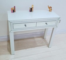 Mirrored dressing table white - mirrored,