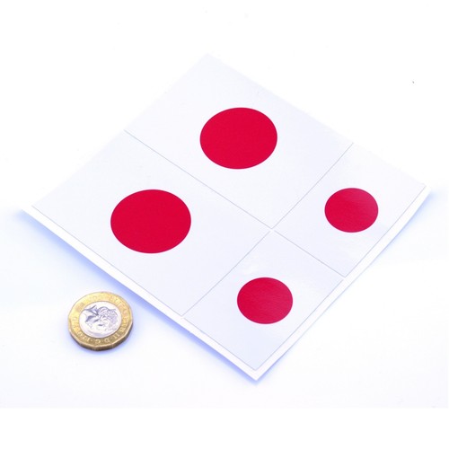Japan flag stickers 2 - &, 2"