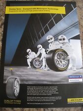 DUNLOP TYRES EQUIPPED WITH MOTORSPORT TECHNOLOGY BMW  ADVERT A4 SIZE FILE J