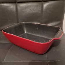 Red Glazed Stoneware Oven Dish