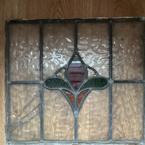 Leaded stained glass rectangle - stained,