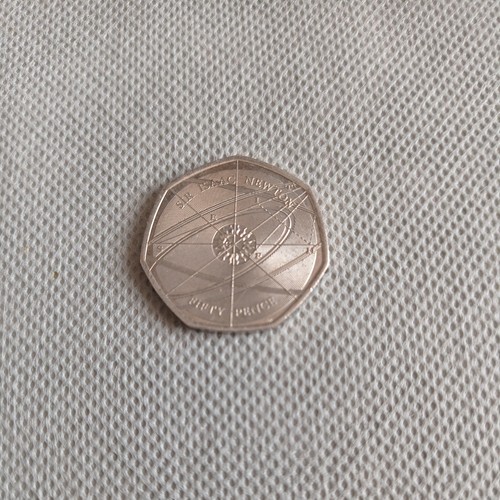 2017 50p coin sir - coin., isaac