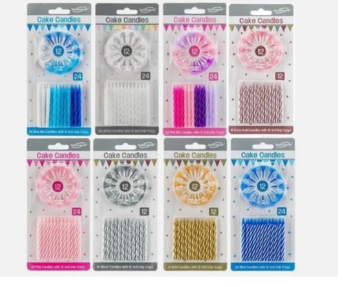 Birthday candles with holders - birthday,