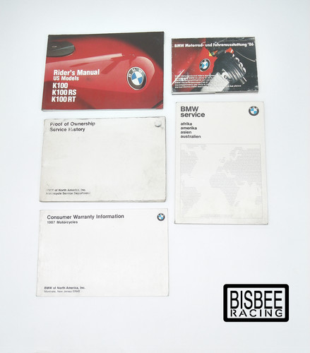 Bmw k100 riders manual - k100,