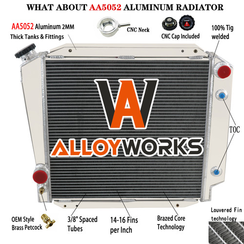 Aluminum row radiator - row, fit
