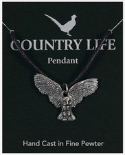 Flying barn owl silver pewter - barn,
