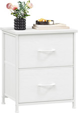 Somdot White Bedside Table