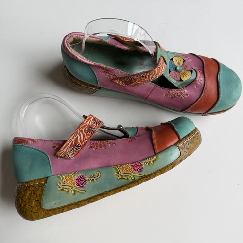 Socofy leather multicolor mary - multicolor,