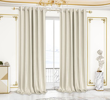 100% Blackout Curtain Thick Ready Made Eyelet Ring Top 320GSM Curtain Pair Panel