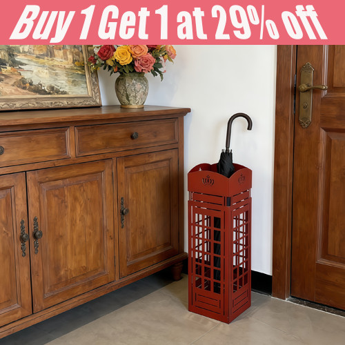 Red umbrella iron storage - red,