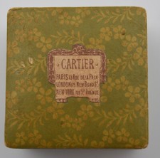Antique Cartier jewelry box box green cardboard early 20th century Art Nouveau