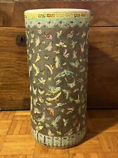 A Chinese Ceramic Umbrella Stand Decorated With Butterflies & moths Beautiful !