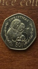 1990 Gibraltar Christmas 50p Coin Madonna and Child
