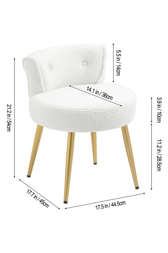 White vanity chair with - chair,