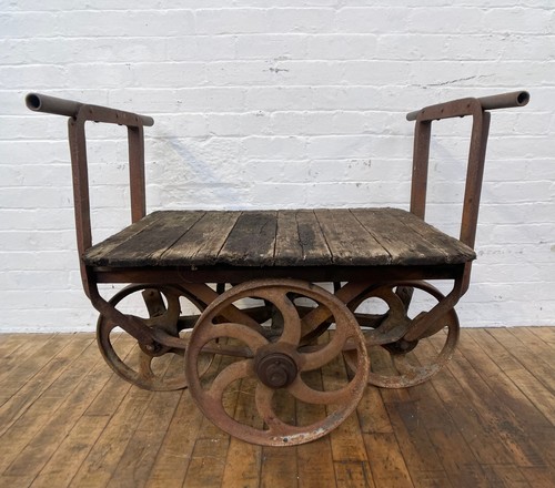Antique railway trolley cart - antique,