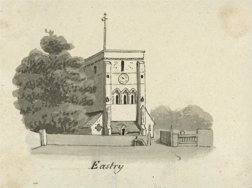 Eastry church kent miniature - kent,