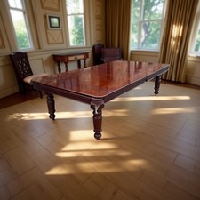 9ft slate bed mahogany snooker / dining table pool antique style