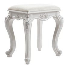 French Style Argent Dressing Table Stool Vanity Stool Cushion Seat Piano Seat UK