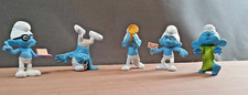 Vintage Set Of 5 Smurfs From Happy Meal Toys Collectables In Good Condition