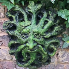 Root large green man wall - "root",