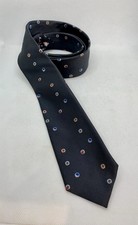 Paul Smith 100% Silk Tie Buttons Design 6cm Made In Italy Gift Present