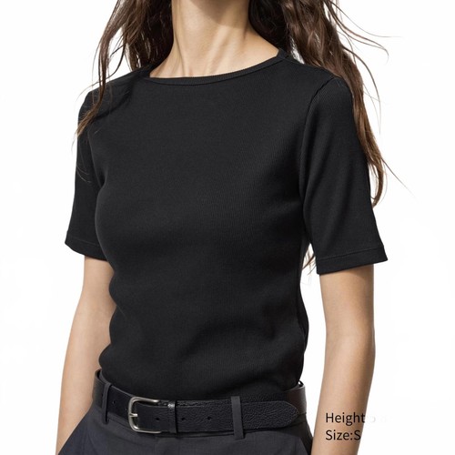 Uniqlo boat neck ribbed - boat,