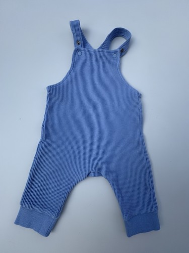 Baby blue waffle dungarees - waffle,